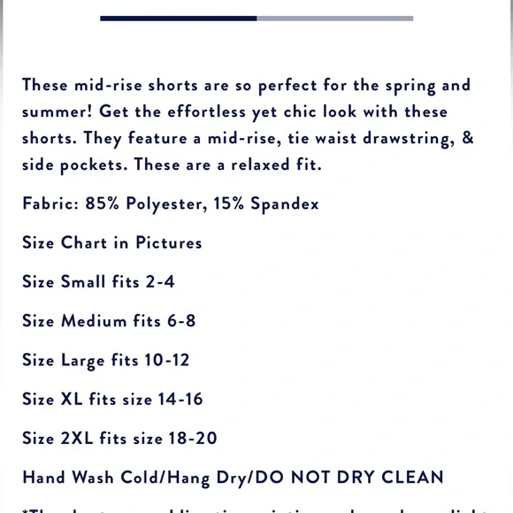 Jess Lea Everyday Shorts Size Large - Picture 2 of 5